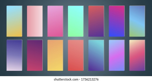 Plantilla vectorial moderna para portada, afiche, folleto, aplicación móvil. Fondo de degradado de color abstracto