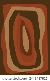 Modern vector template for design in  social media, poster, postcard, wall art etc.. Abstract shapes and lines.