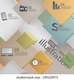 Modern vector template for interface or infographic ready to place for your content business concepts or web design template .
