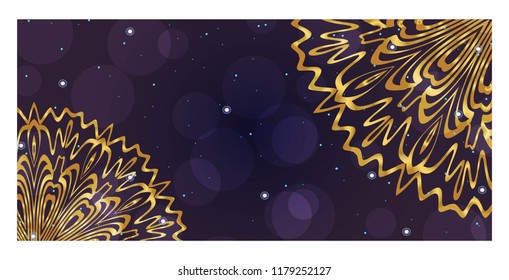 Modern Vector Template With Tribal Mandalas. For Brochure, Flyer, Cover, Magazine
