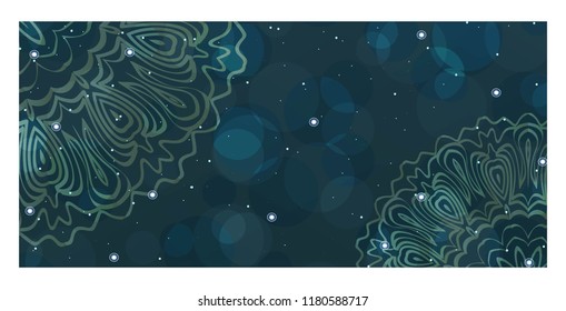 Modern Vector Template With Tribal Mandalas. For Brochure, Flyer, Cover, Magazine