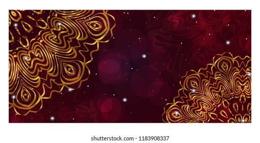 Modern Vector Template With Tribal Mandalas. For Brochure, Flyer, Cover, Magazine