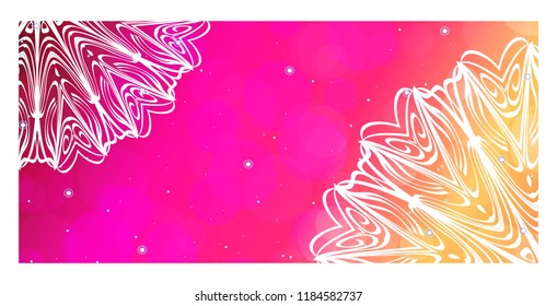 Modern Vector Template With Tribal Mandalas. For Brochure, Flyer, Cover, Magazine