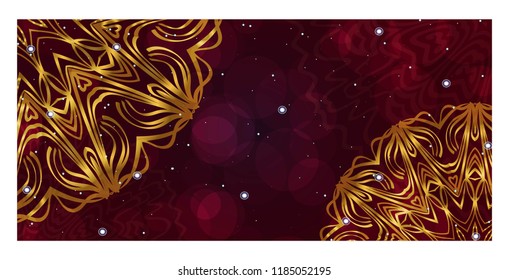 Modern Vector Template With Tribal Mandalas. For Brochure, Flyer, Cover, Magazine