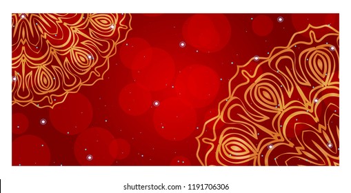 Modern Vector Template With Tribal Mandalas. For Brochure, Flyer, Cover, Magazine