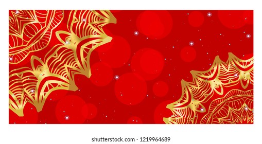 Modern Vector Template With Tribal Mandalas. For Brochure, Flyer, Cover, Magazine