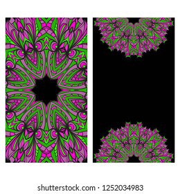 Modern Vector Template With Tribal Mandalas. For Brochure, Flyer, Cover, Magazine.