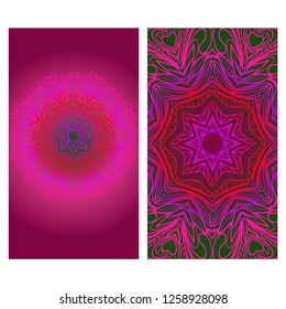 Modern Vector Template With Tribal Mandalas. For Brochure, Flyer, Cover, Magazine
