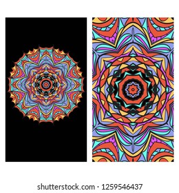 Modern Vector Template With Tribal Mandalas. For Brochure, Flyer, Cover, Magazine.