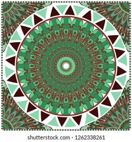 Modern Vector Template With Tribal Mandalas. For Brochure, Flyer, Cover, Magazine