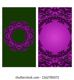 Modern Vector Template With Tribal Mandalas. For Brochure, Flyer, Cover, Magazine