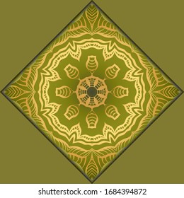 Moderna Plantilla Vectora Con Mandalas Tribales. Folleto, Volante, Portada, Revista