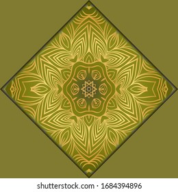 Modern Vector Template With Tribal Mandalas. For Brochure, Flyer, Cover, Magazine