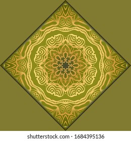 Modern Vector Template With Tribal Mandalas. For Brochure, Flyer, Cover, Magazine