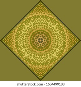 Modern Vector Template With Tribal Mandalas. For Brochure, Flyer, Cover, Magazine