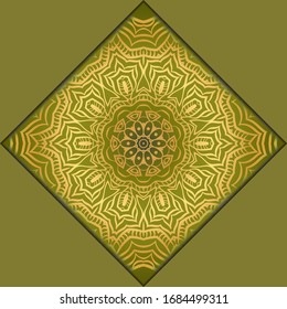 Modern Vector Template With Tribal Mandalas. For Brochure, Flyer, Cover, Magazine