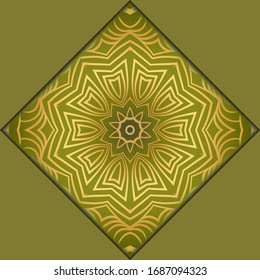 Moderna Plantilla Vectora Con Mandalas Tribales. Folleto, Volante, Portada, Revista
