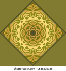 Modern Vector Template With Tribal Mandalas. For Brochure, Flyer, Cover, Magazine