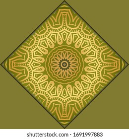 Moderna Plantilla Vectora Con Mandalas Tribales. Folleto, Volante, Portada, Revista