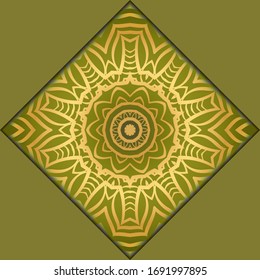 Modern Vector Template With Tribal Mandalas. For Brochure, Flyer, Cover, Magazine