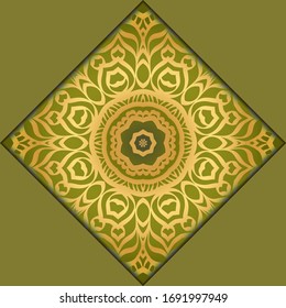 Modern Vector Template With Tribal Mandalas. For Brochure, Flyer, Cover, Magazine