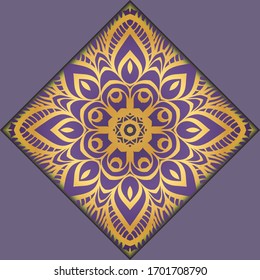 Modern Vector Template With Tribal Mandalas. For Brochure, Flyer, Cover, Magazine