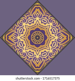 Modern Vector Template With Tribal Mandalas. For Brochure, Flyer, Cover, Magazine