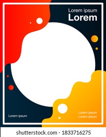 Modern vector template various color, Template design logo, flyer, poster or presentation. Minimal shapes composition. Flat design.