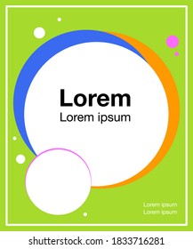 Modern vector template various color, Template design logo, flyer, poster or presentation. Minimal shapes composition. Flat design.