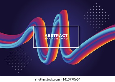 Modern vector templates. 3d liquid background.