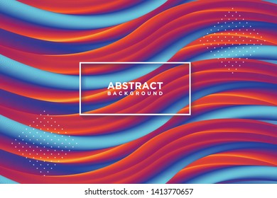 Modern vector templates. 3d liquid background.