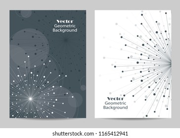 Modern vector templates for brochure cover in A4 size.