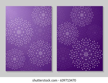 Modern vector templates for brochure cover in A4 size. Abstract geometric forms with connected lines and dots. Business, science, medicine and technology design.