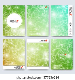 Modern vector templates for brochure, flyer, cover magazine or report in A4 size. Business, science, medicine and technology design . Science background.
