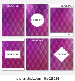 Modern vector templates for brochure, flyer, cover magazine or report in A4 size.Abstract colored background. Triangle design and style. Vector illustration template
