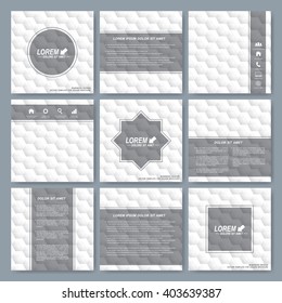 Modern vector templates for brochure, flyer, cover magazine or report . Business, science, medicine and technology design. Clean cover layout. Hexagon background.