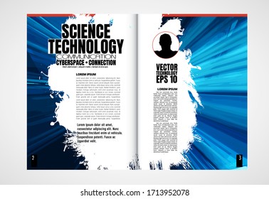 Modern vector templates for brochure, magazine, flyer, booklet with 3D rendering technology concept
