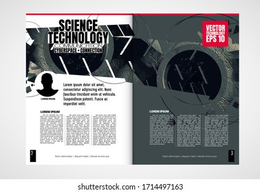 Modern vector templates for brochure, magazine, flyer, booklet with 3D rendering technology concept