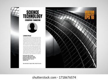 Modern vector templates for brochure, magazine, flyer, booklet with 3D rendering technology concept