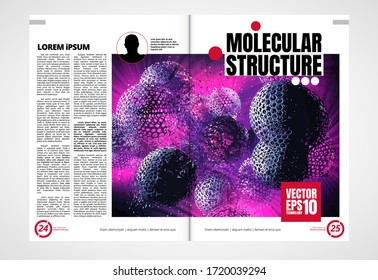 Modern vector templates for brochure, magazine, flyer, booklet with technology concept in background
