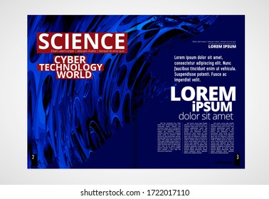 Modern vector templates for brochure, magazine, flyer, booklet with technology concept in background