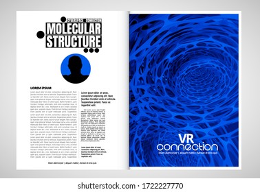 Moderne Vektorvorlagen für Broschüren, Magazine, Flyer, Broschüren mit Technologiekonzept im Hintergrund