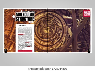 Modern vector templates for brochure, magazine, flyer, booklet with technology concept in background