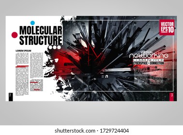 Modern vector templates for brochure, magazine, flyer, booklet with technology concept