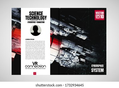 Modern vector templates for brochure, magazine, flyer, booklet with technology concept