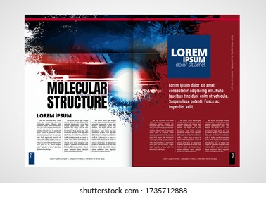 Modern vector templates for brochure, magazine, flyer, booklet with technology concept in background