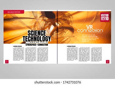 Moderne Vektor-Vorlagen für Broschüren, Zeitschriften, Flyer, Broschüren mit 3D-Rendering-Technologie
