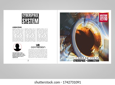 Moderne Vektor-Vorlagen für Broschüren, Zeitschriften, Flyer, Broschüren mit 3D-Rendering-Technologie