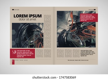 Moderne Vektorvorlagen für Broschüren, Magazine, Flyer, Broschüren mit 3D-Renderingtechnologie-Konzept
