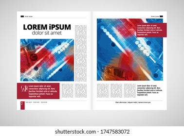 Modern vector templates for brochure, magazine, flyer, booklet with 3D rendering technology concept
